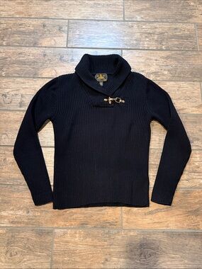 Vintage Ralph Lauren Collar Pullover Sweater Gold Buckle